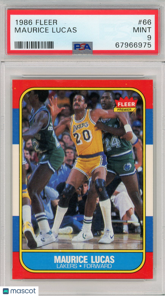 1986 Fleer Maurice Lucas #66 PSA 9