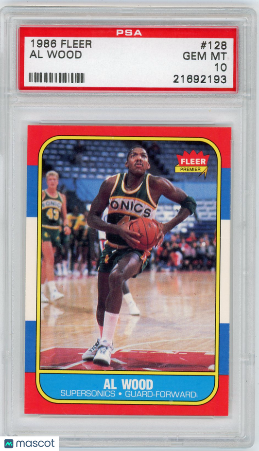 1986 Fleer Al Wood #128 PSA 10
