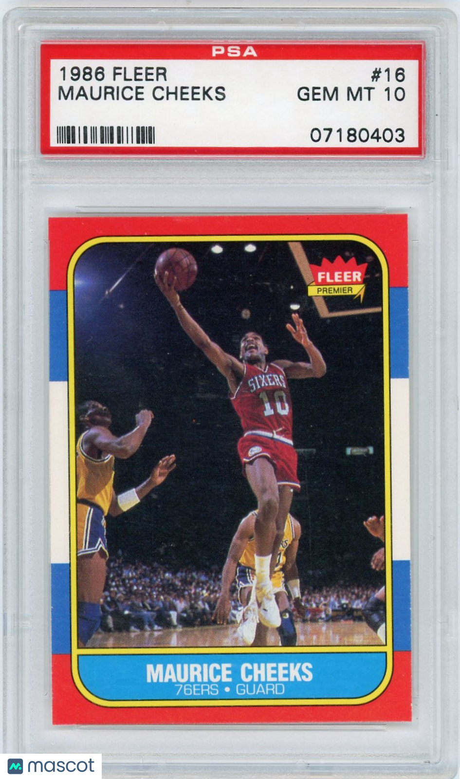 1986 Fleer Maurice Cheeks #16 PSA 10