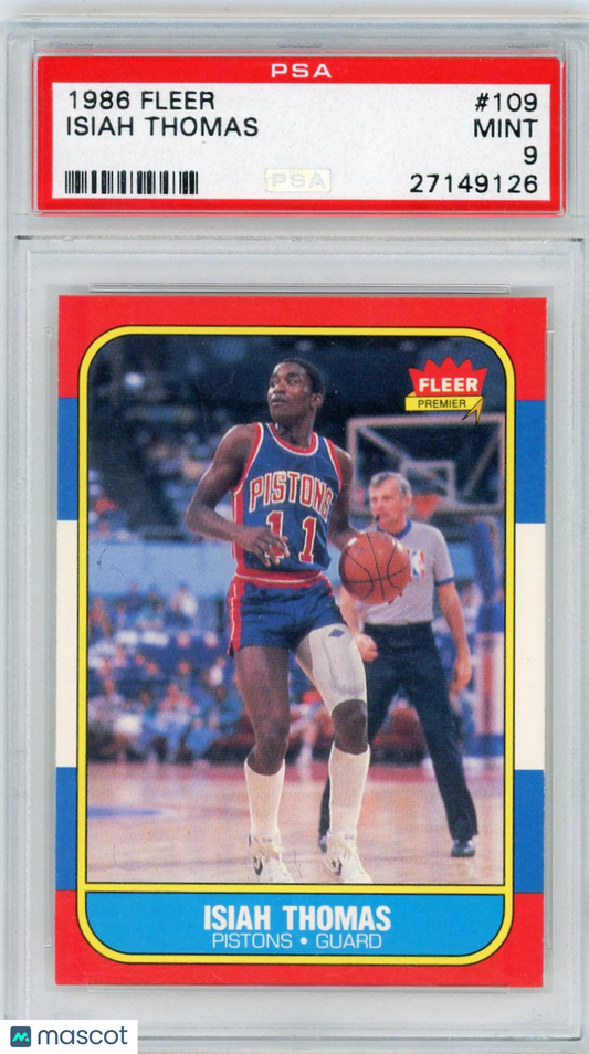1986 Fleer Isiah Thomas #109 PSA 9