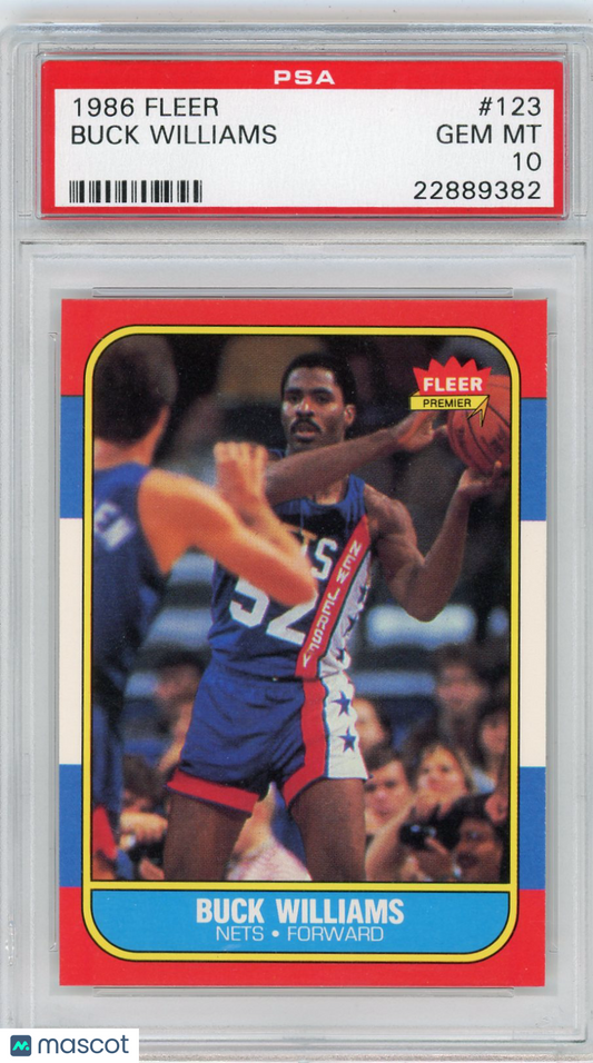 1986 Fleer Buck Williams #123 PSA 10