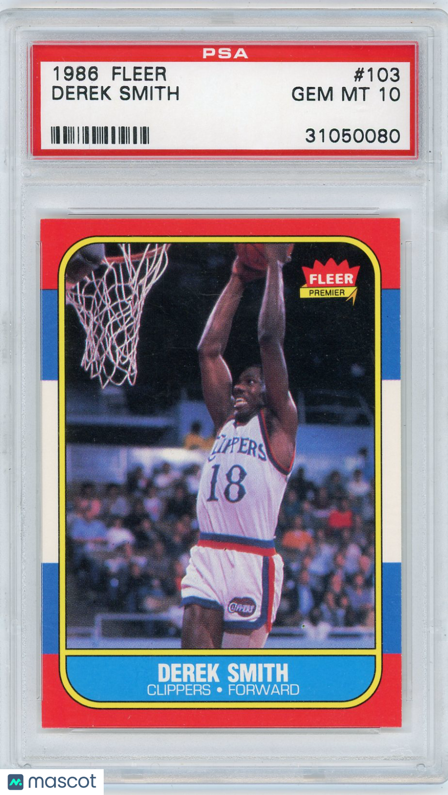 1986 Fleer Derek Smith #103 PSA 10