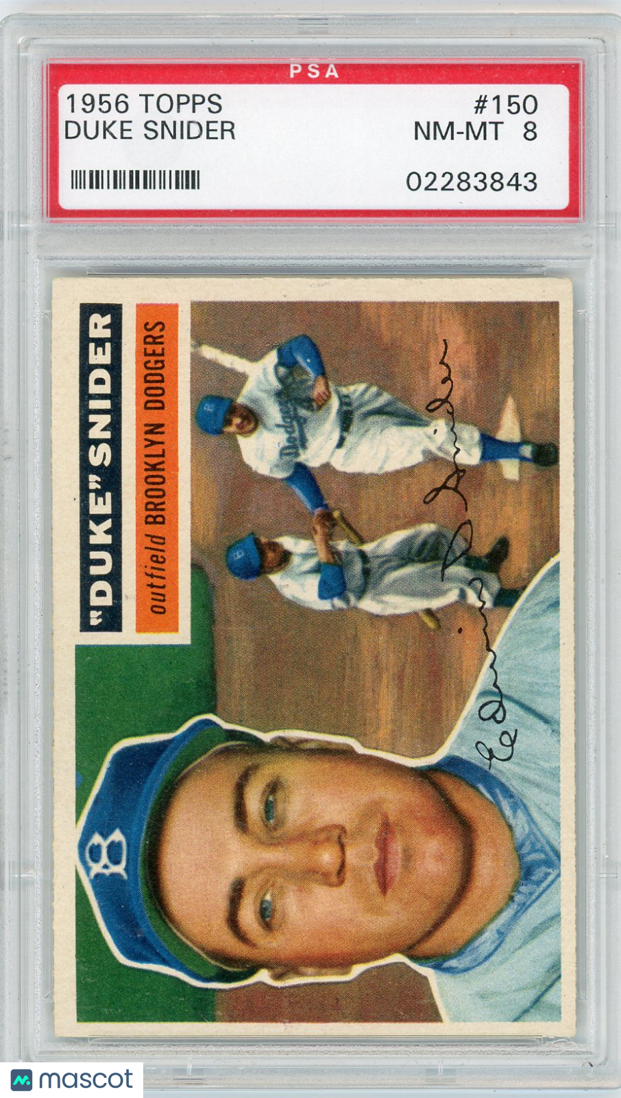 1956 Topps Duke Snider #150 Gray Back PSA 8