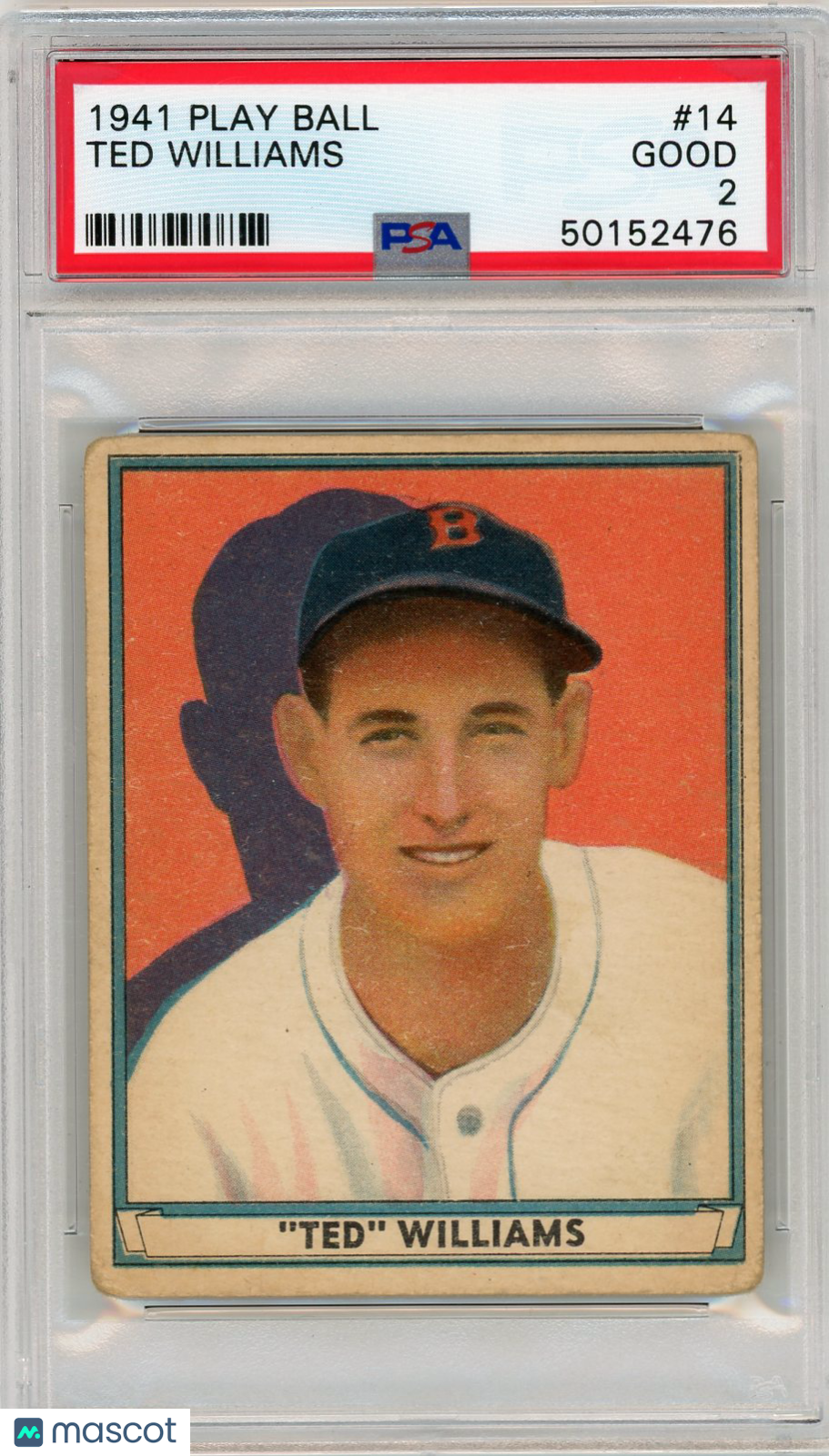 1941 Play Ball Ted Williams #14 PSA 2