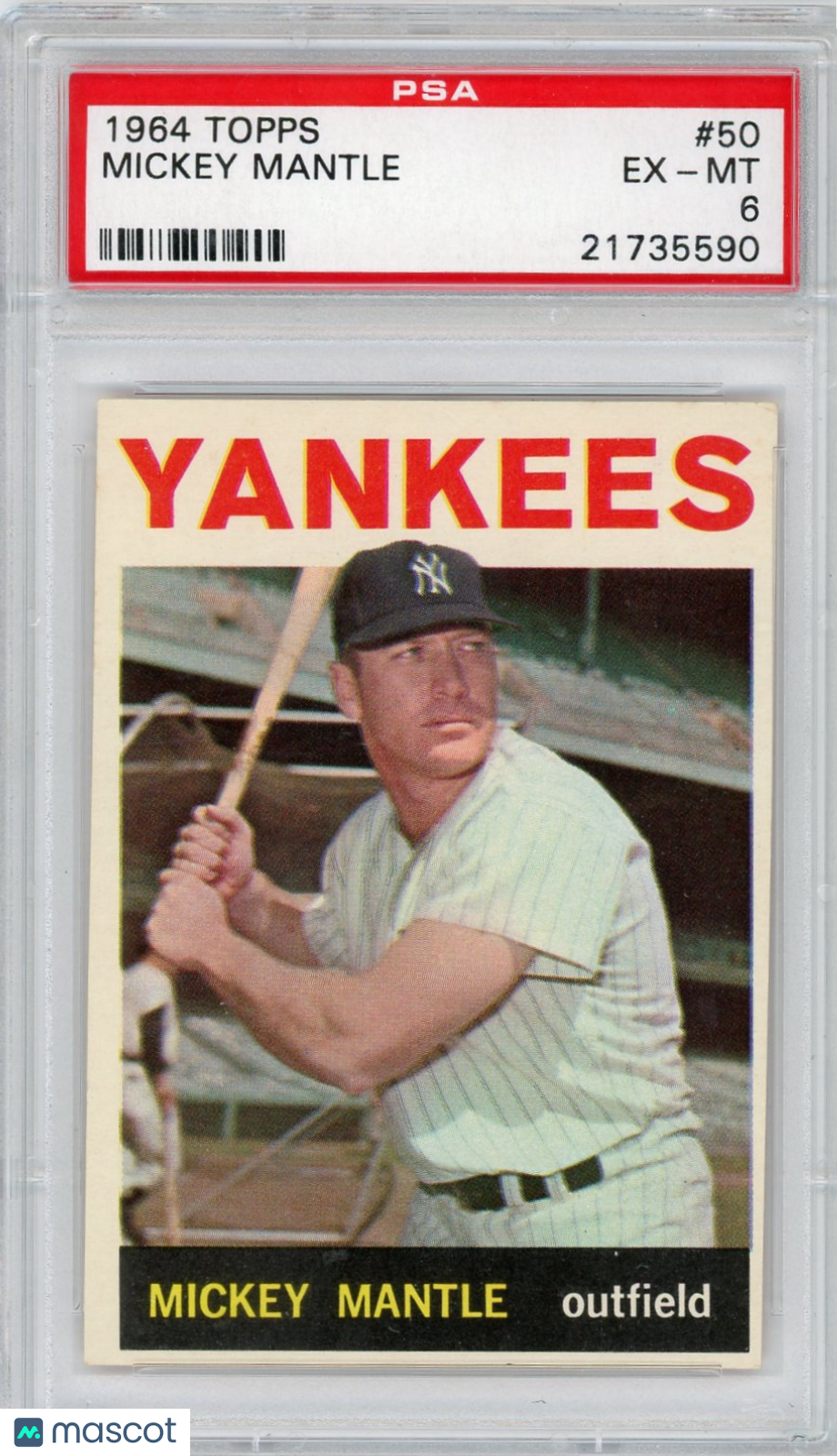 1964 Topps Mickey Mantle #50 PSA 6