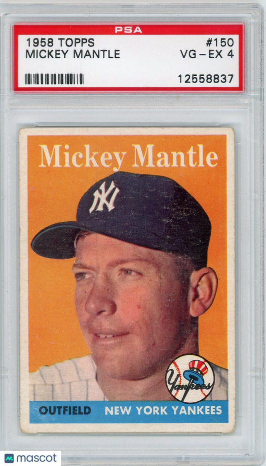 1958 Topps Mickey Mantle #150 PSA 4