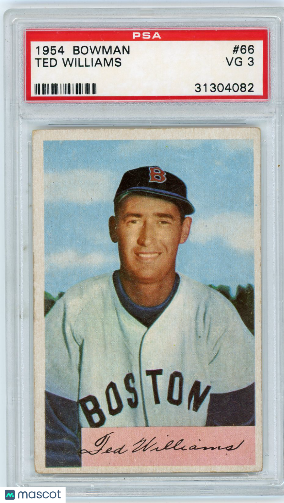 1954 Bowman Ted Williams #66 PSA 3
