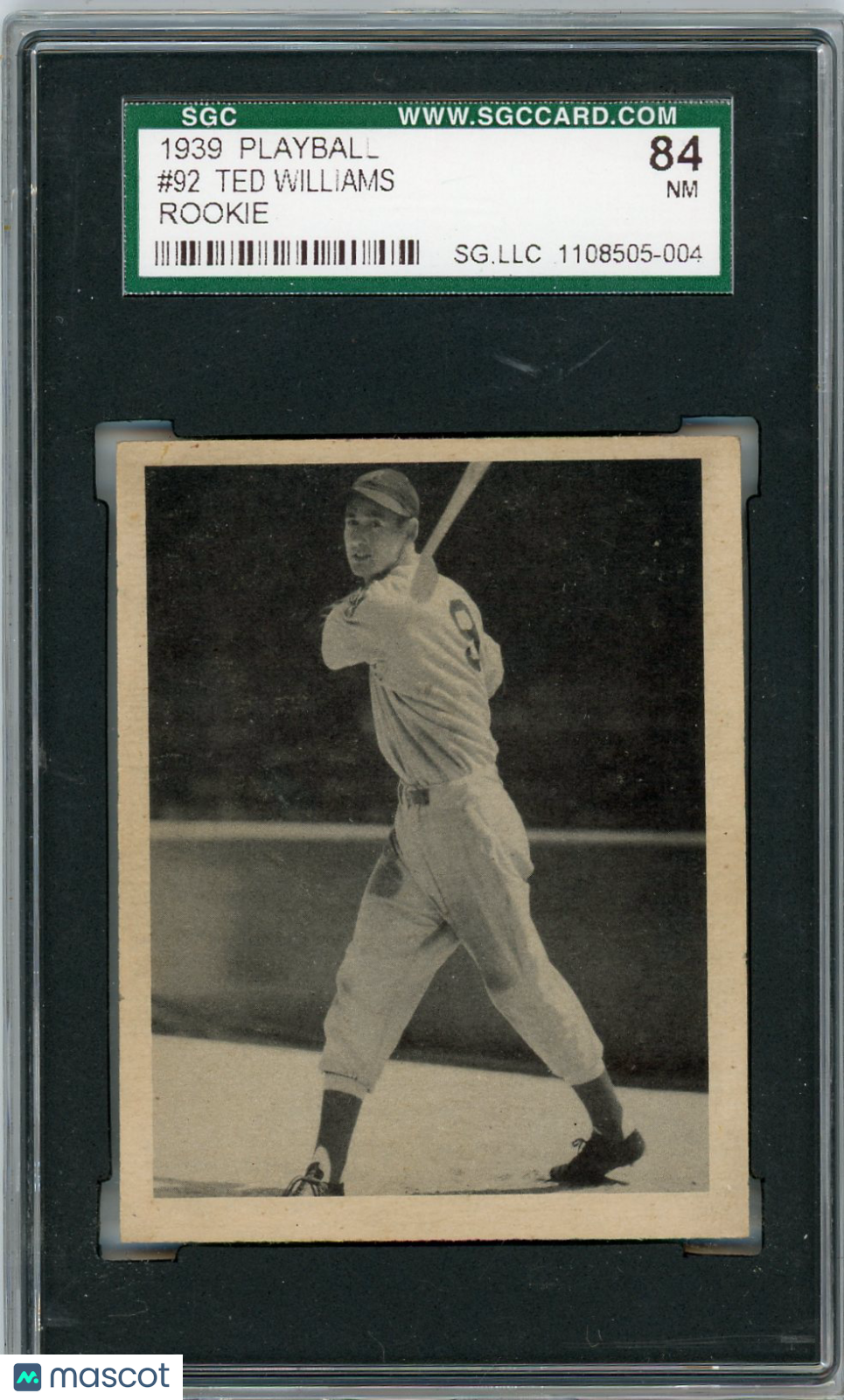 1939 Playball Ted Williams #92 SGC 7