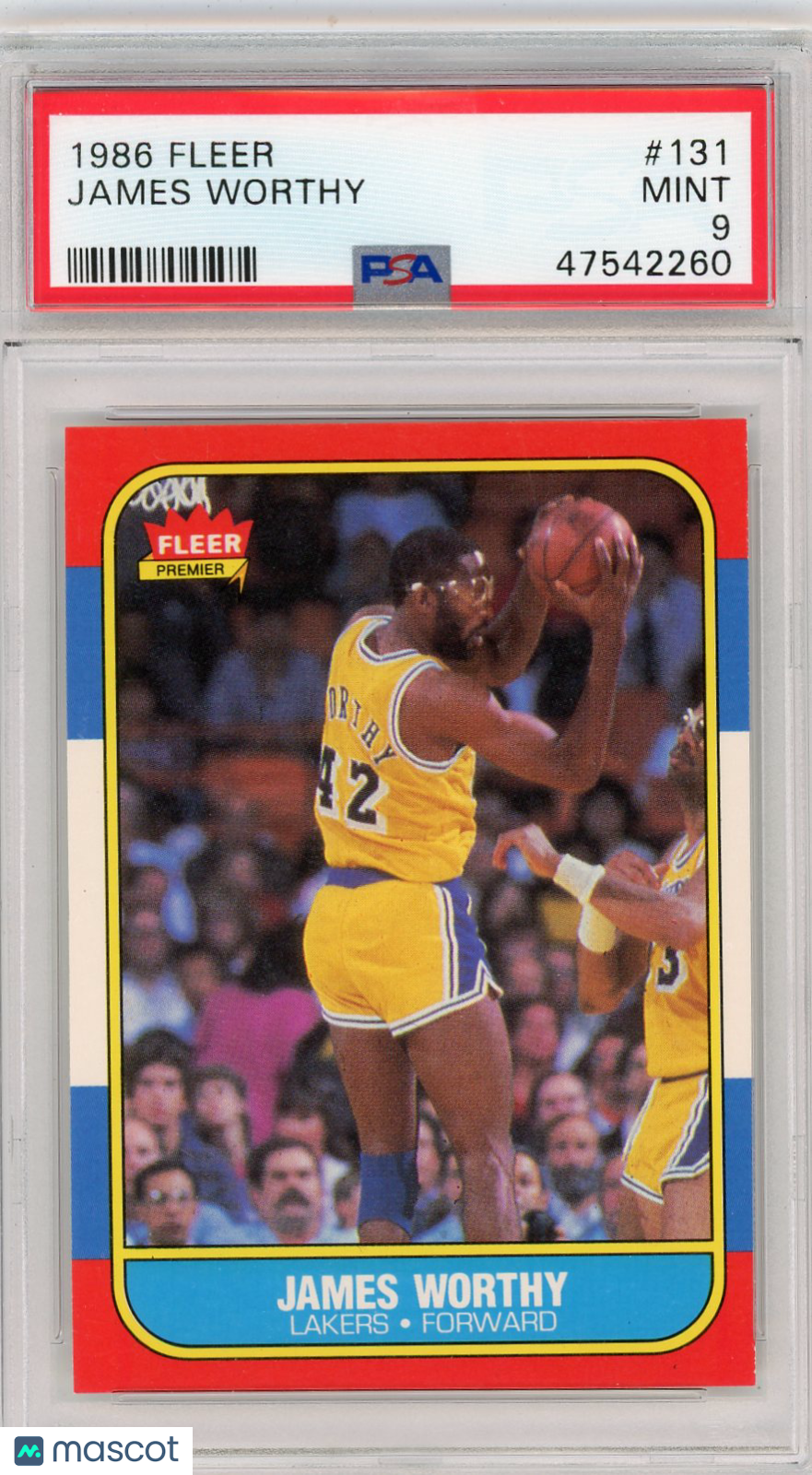 1986 Fleer James Worthy #131 PSA 9