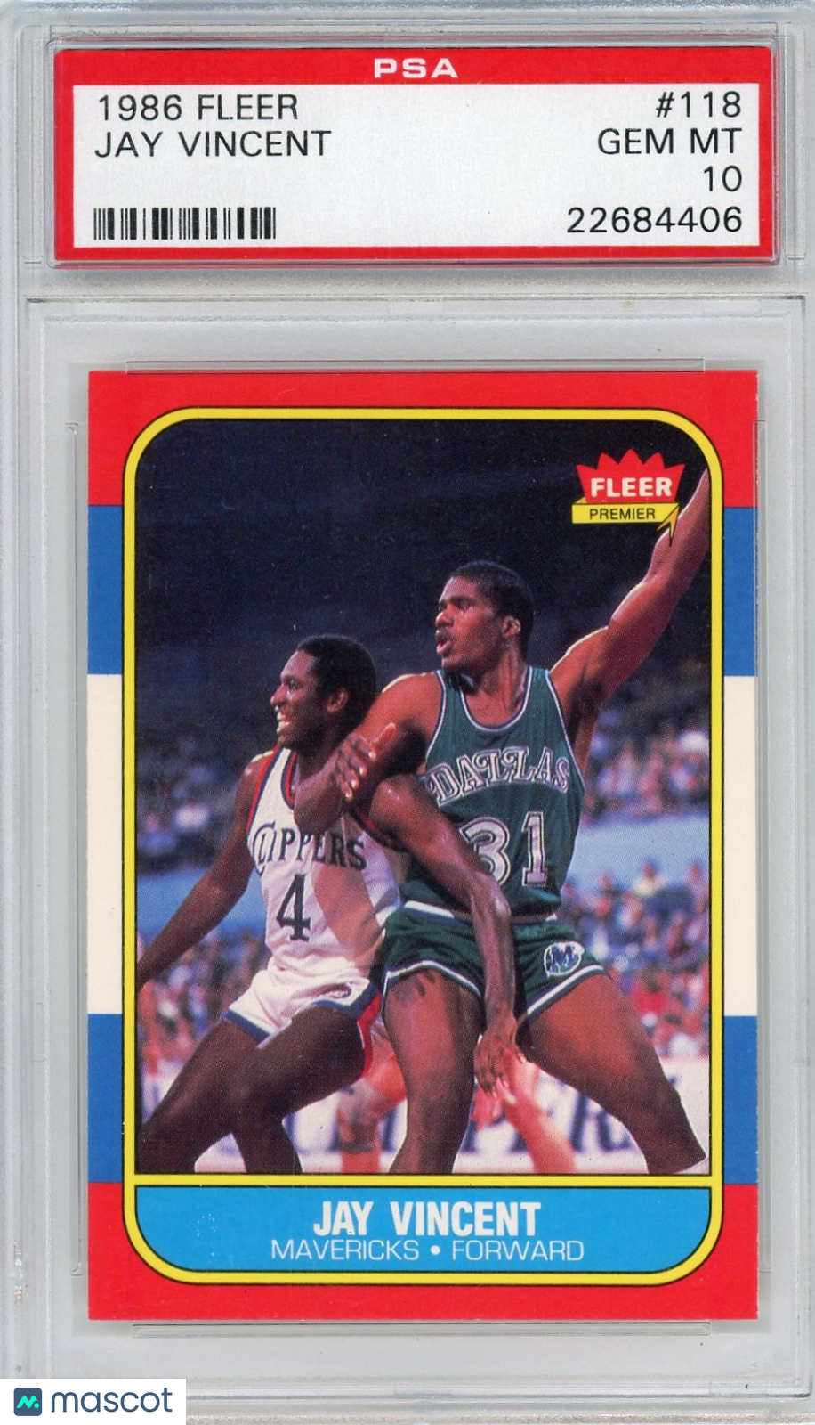 1986 Fleer Jay Vincent #118 PSA 10