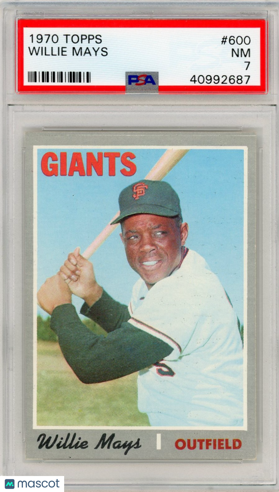 1970 Topps Willie Mays #600 PSA 7