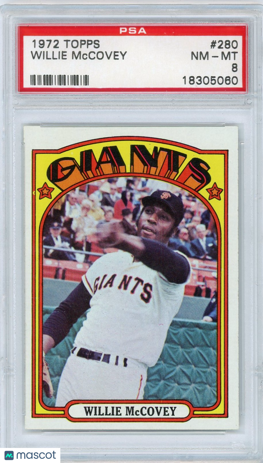 1972 Topps Willie Mccovey #280 PSA 8