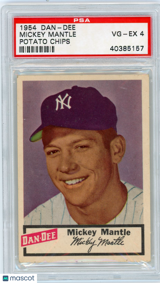 1954 Dan-Dee Potato Chips Mickey Mantle PSA 4