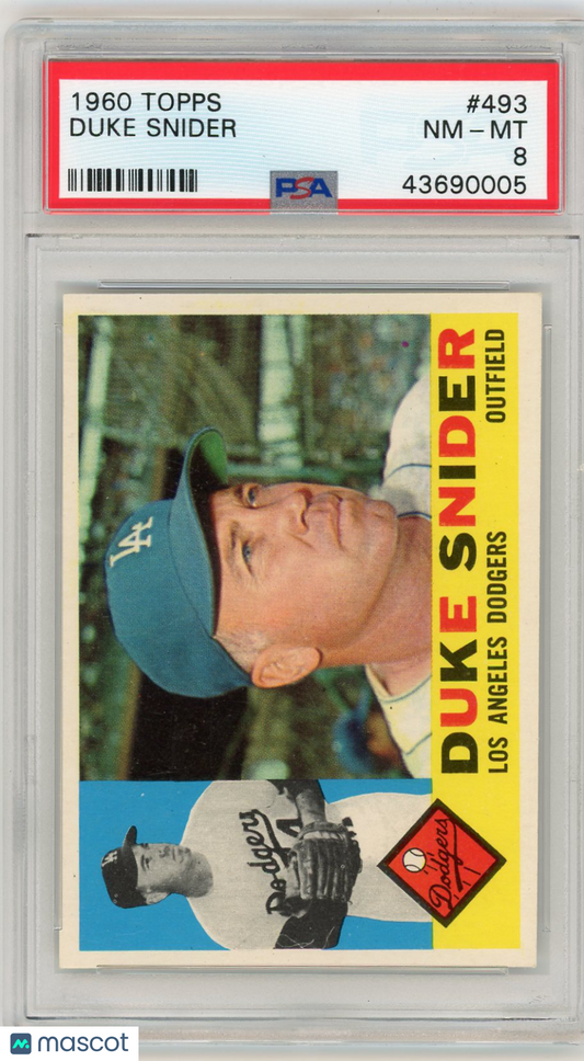 1960 Topps Duke Snider #493 PSA 8