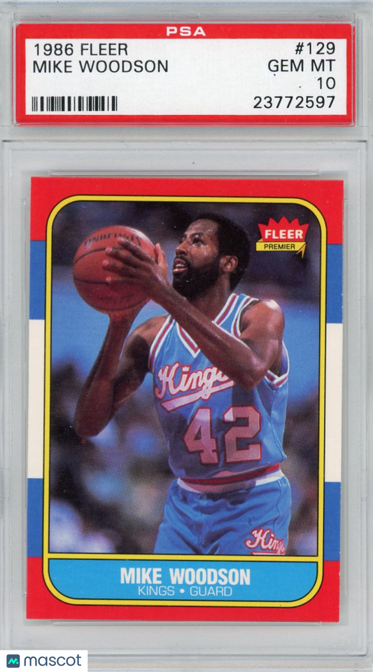 1986 Fleer Mike Woodson #129 PSA 10