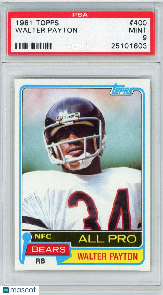 1981 Topps Walter Payton #400 PSA 9