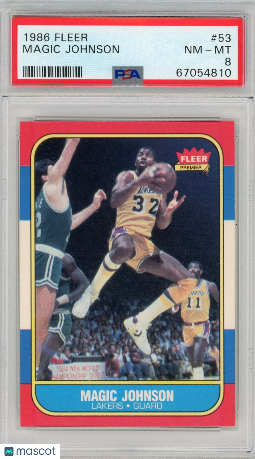 1986 Fleer Magic Johnson #53 PSA 8