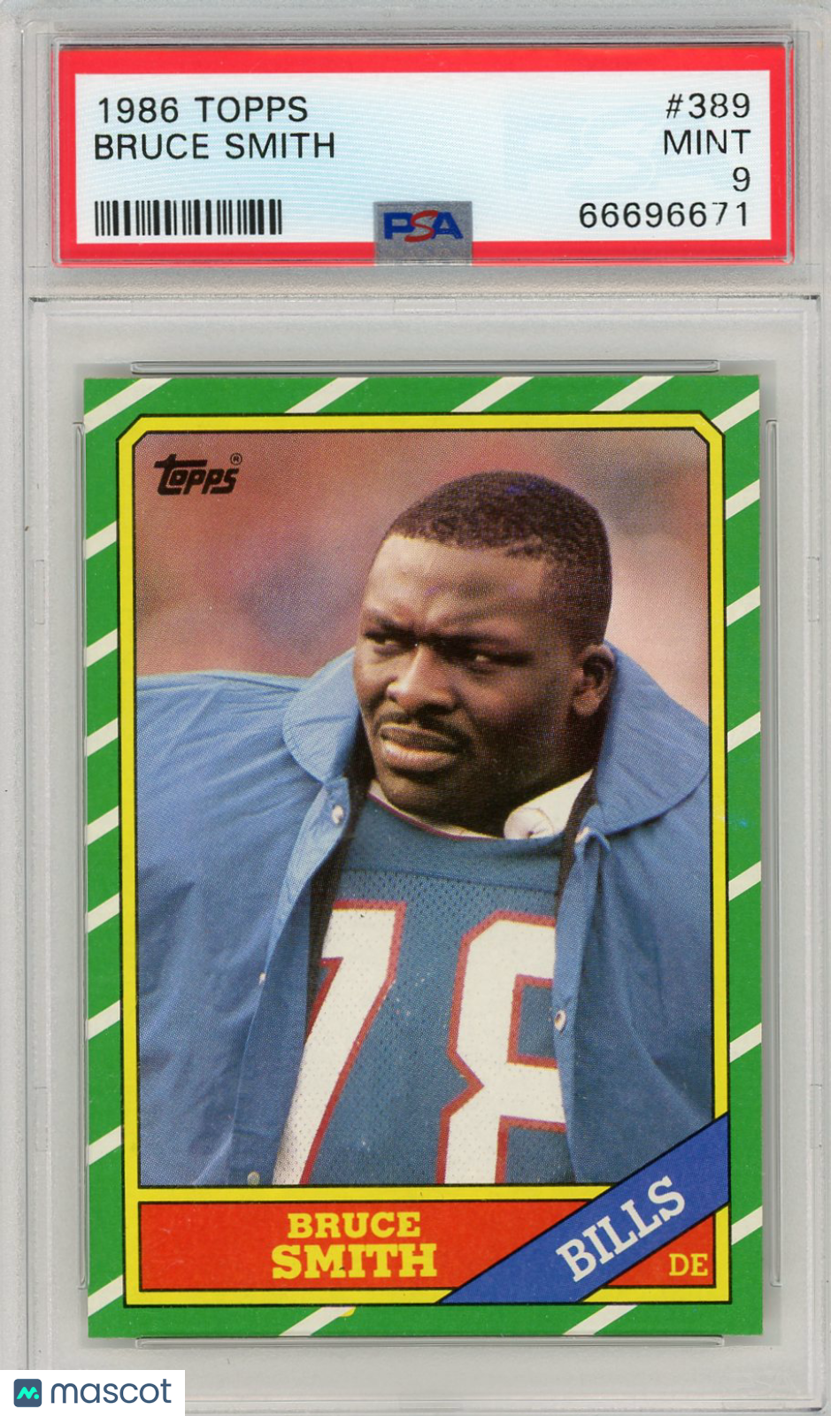 1986 Topps Bruce Smith #389 PSA 9