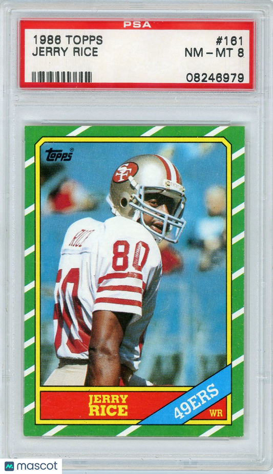 1986 Topps Jerry Rice #161 PSA 8