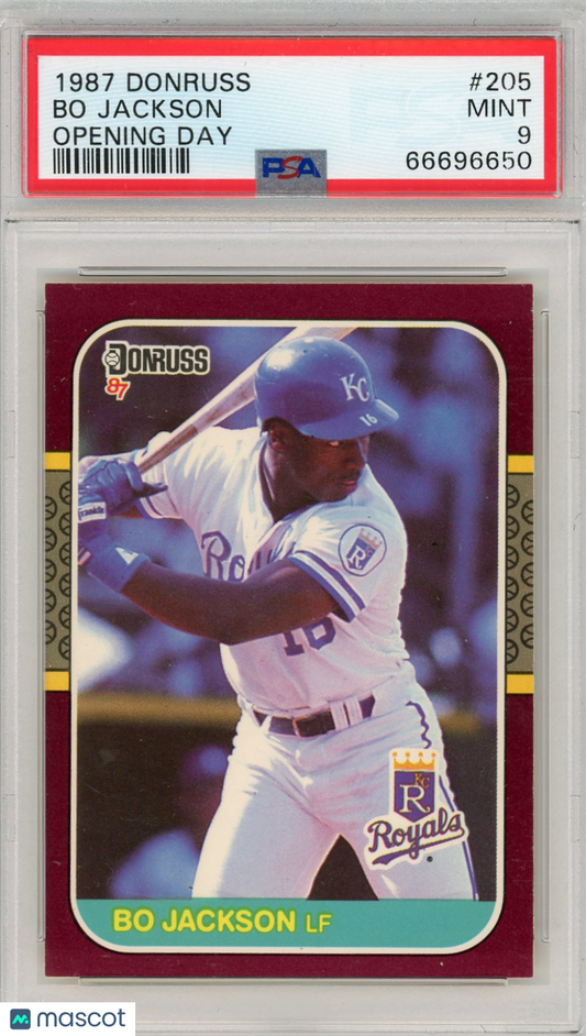 1987 Donruss Opening Day Bo Jackson #205 PSA 9