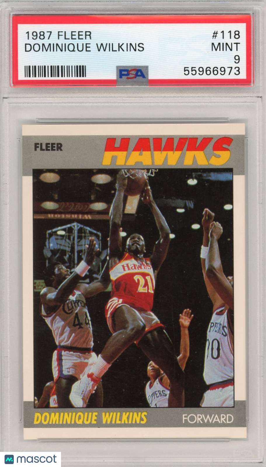 1987 Fleer Dominique Wilkins #118 PSA 9