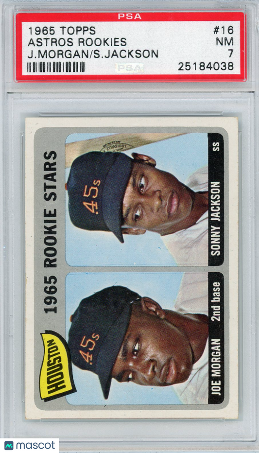 1965 Topps Astros Rookies #16 J. Morgan S. Jackson PSA 7