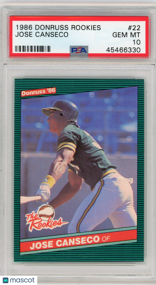 1986 Donruss Rookies Jose Canseco #22 PSA 10