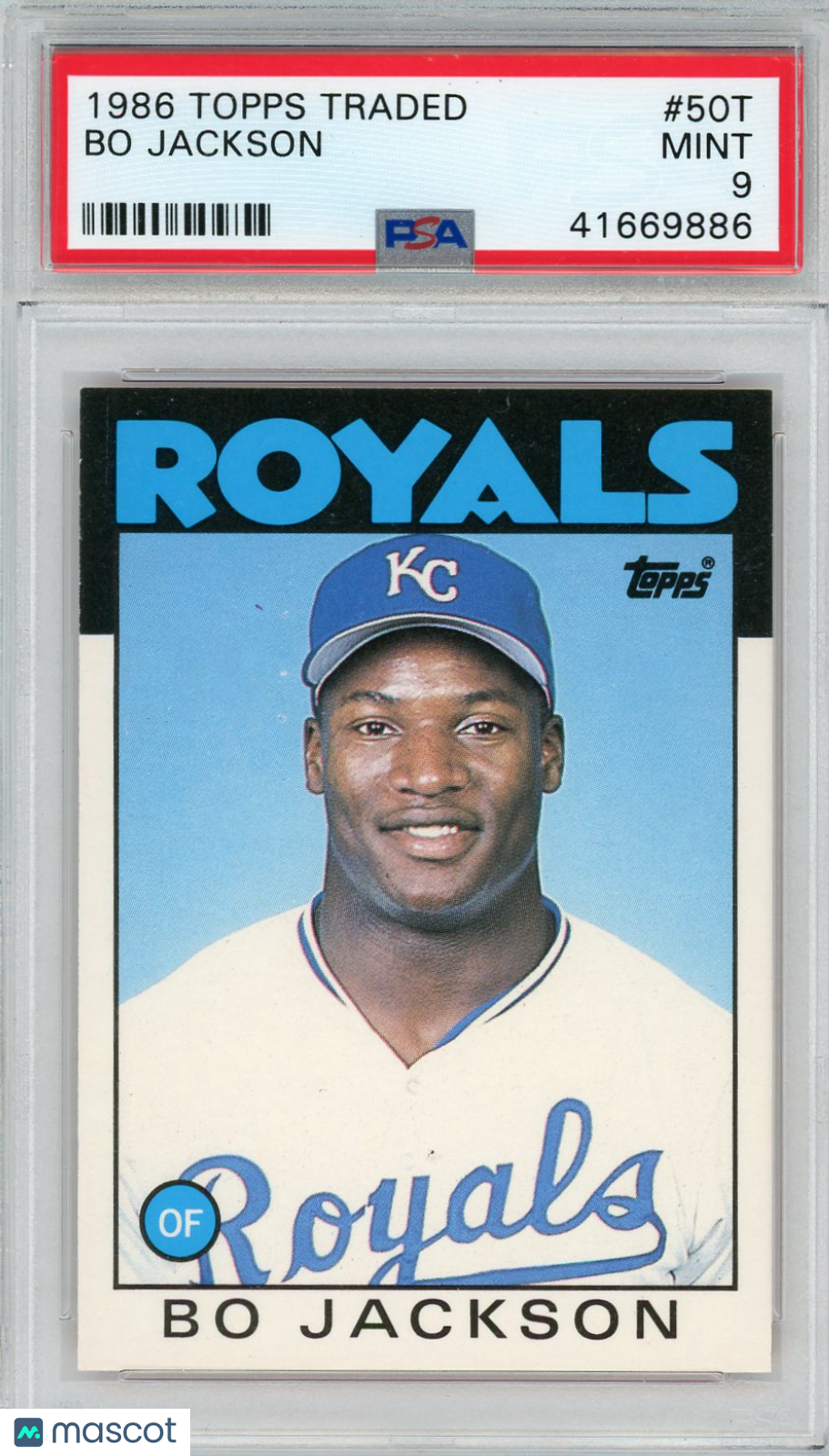 1986 Topps Traded Bo Jackson #50T PSA 9