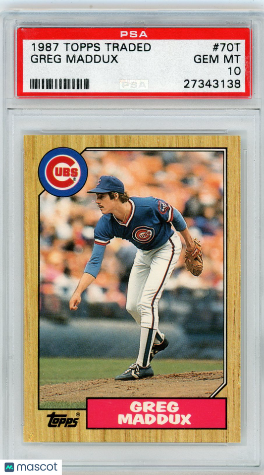 1987 Topps Traded Greg Maddux #70T PSA 10