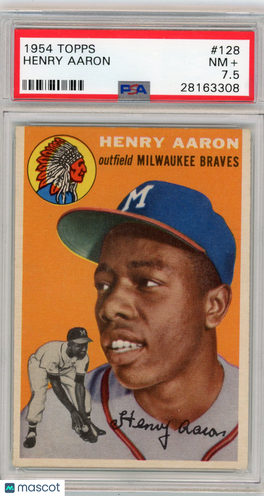 1954 Topps Henry Aaron #128 PSA 7.5