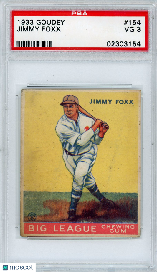 1933 Goudey Jimmy Foxx #154 PSA 3