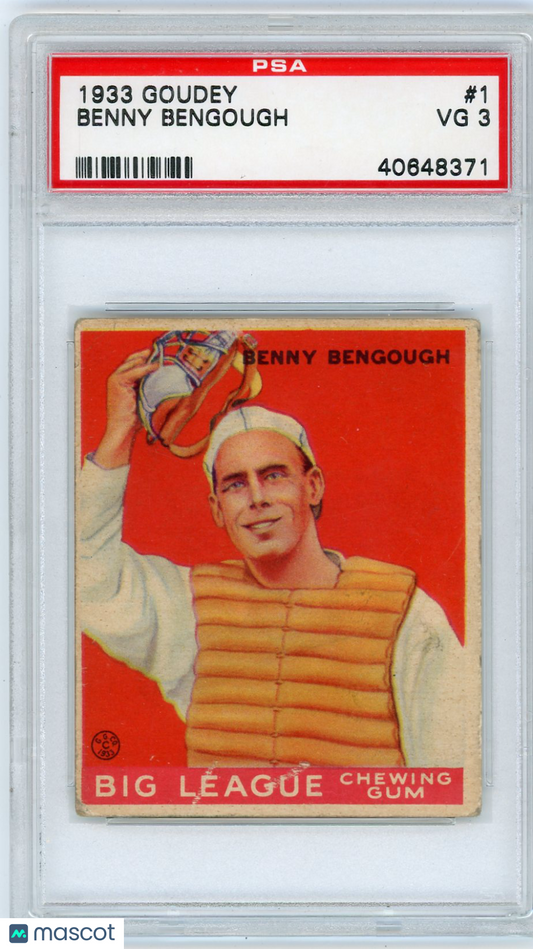 1933 Goudey Benny Bengough #1 PSA 3