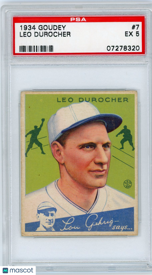 1934 Goudey Leo Durocher #7 PSA 5