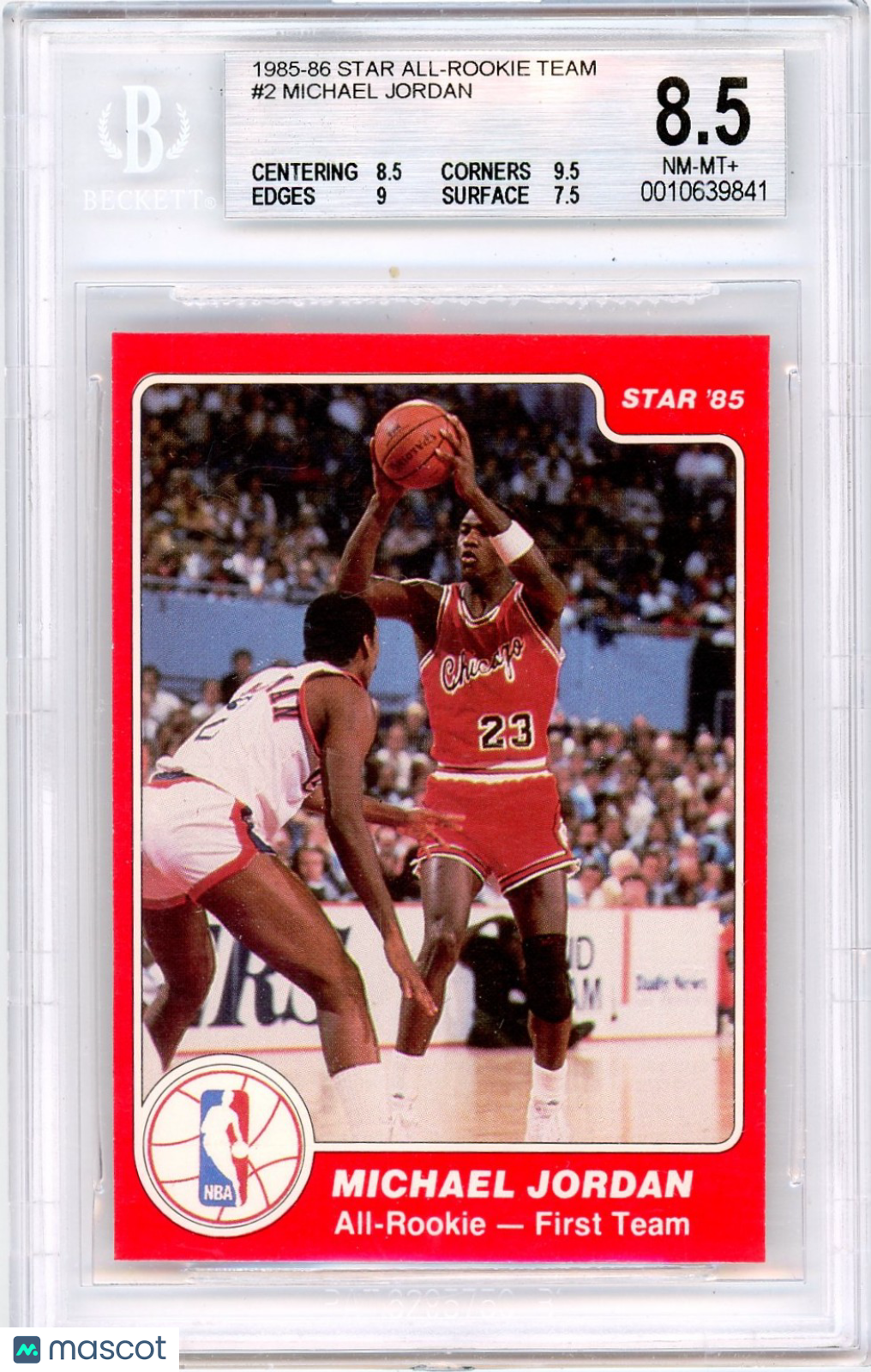 1985 Star All-Rookie Team Michael Jordan #2 BGS 8.5