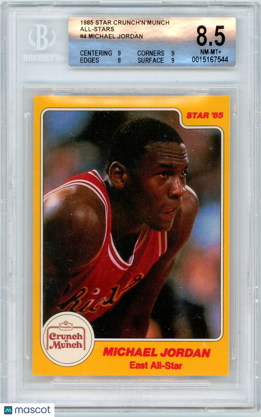 1985 Star Crunch'n'Munch All-Stars Michael Jordan ! #4 BGS 8.5