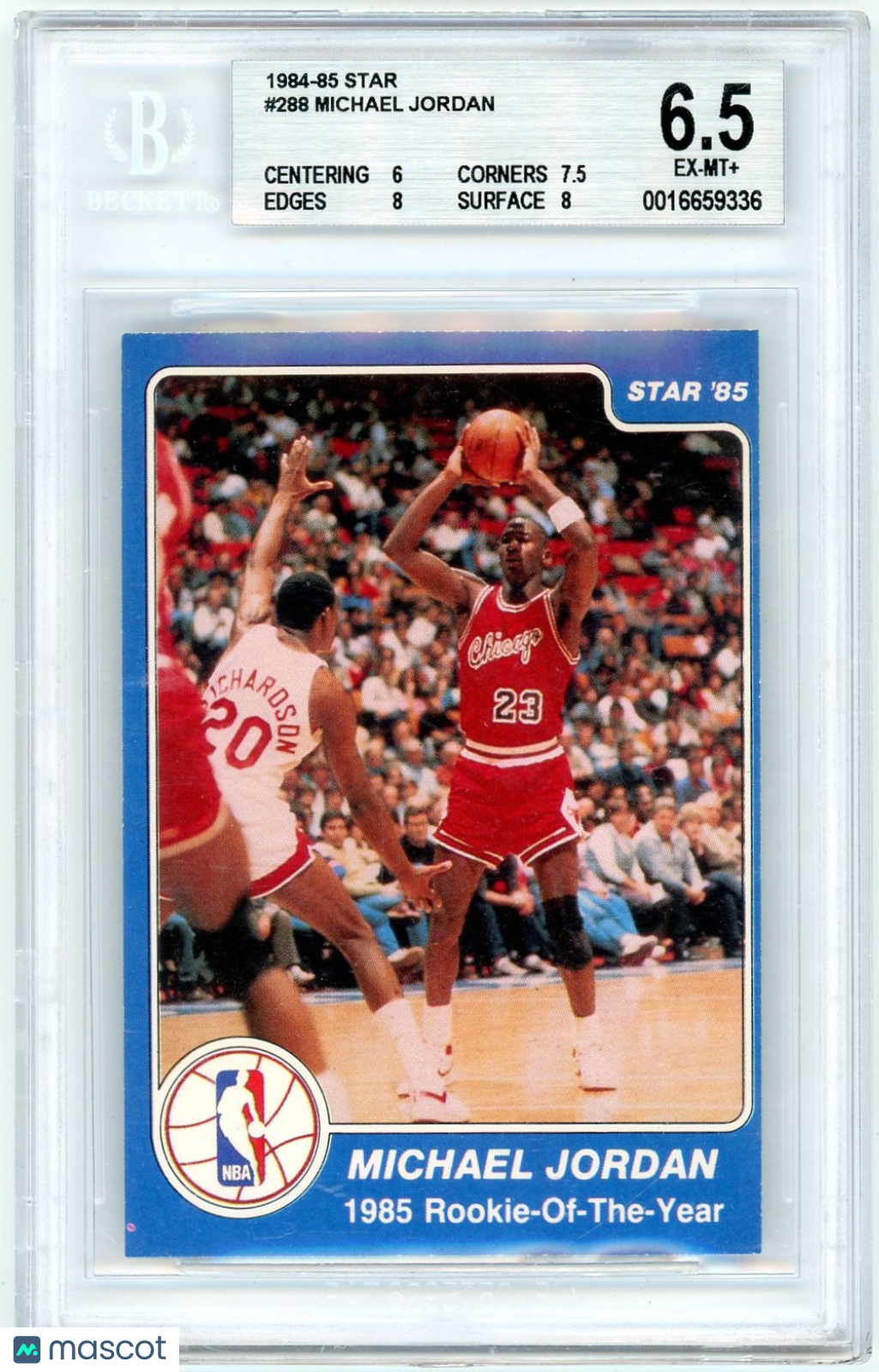 1984 Star Michael Jordan SPEC ! #288 BGS 6.5
