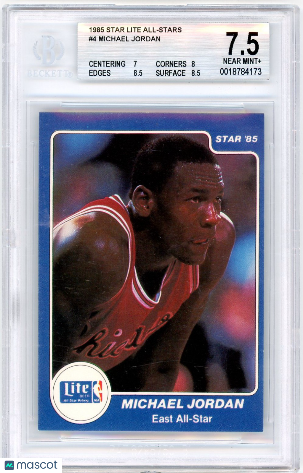 1985 Star Lite All-Stars Michael Jordan ! #4 BGS 7.5