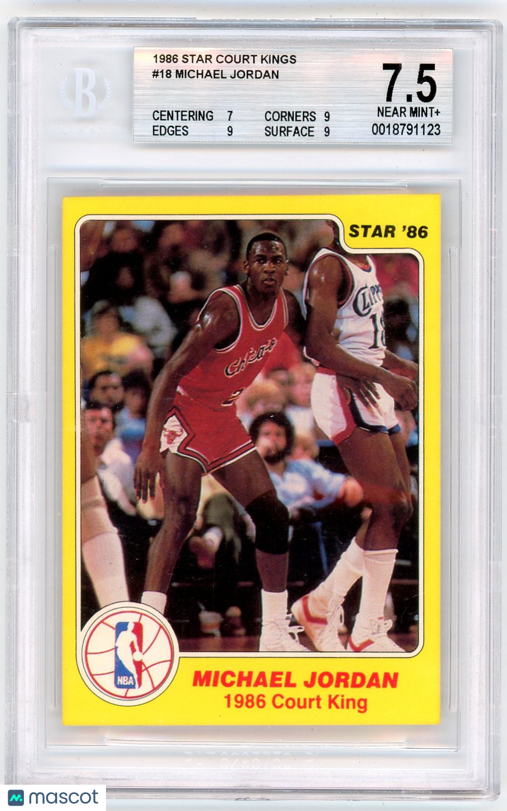 1986 Star Court Kings Michael Jordan #18 BGS 7.5