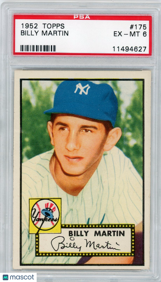 1952 Topps Billy Martin #175 PSA 6