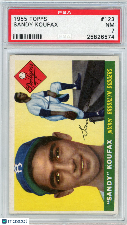 1955 Topps Sandy Koufax #123 PSA 7