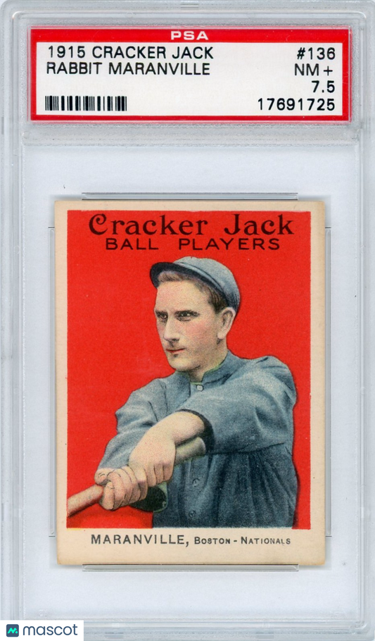 1915 Cracker Jack Rabbit Maranville #136 PSA 7.5