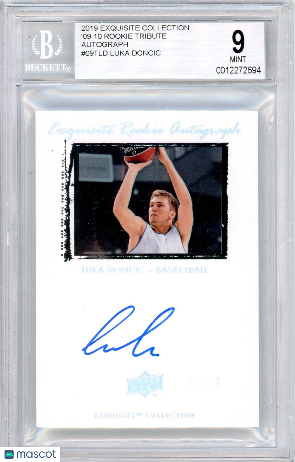 2019 Exquisite Collection 09-10 Rookie Tribute Auto Luka Doncic BGS 9 Auto 10
