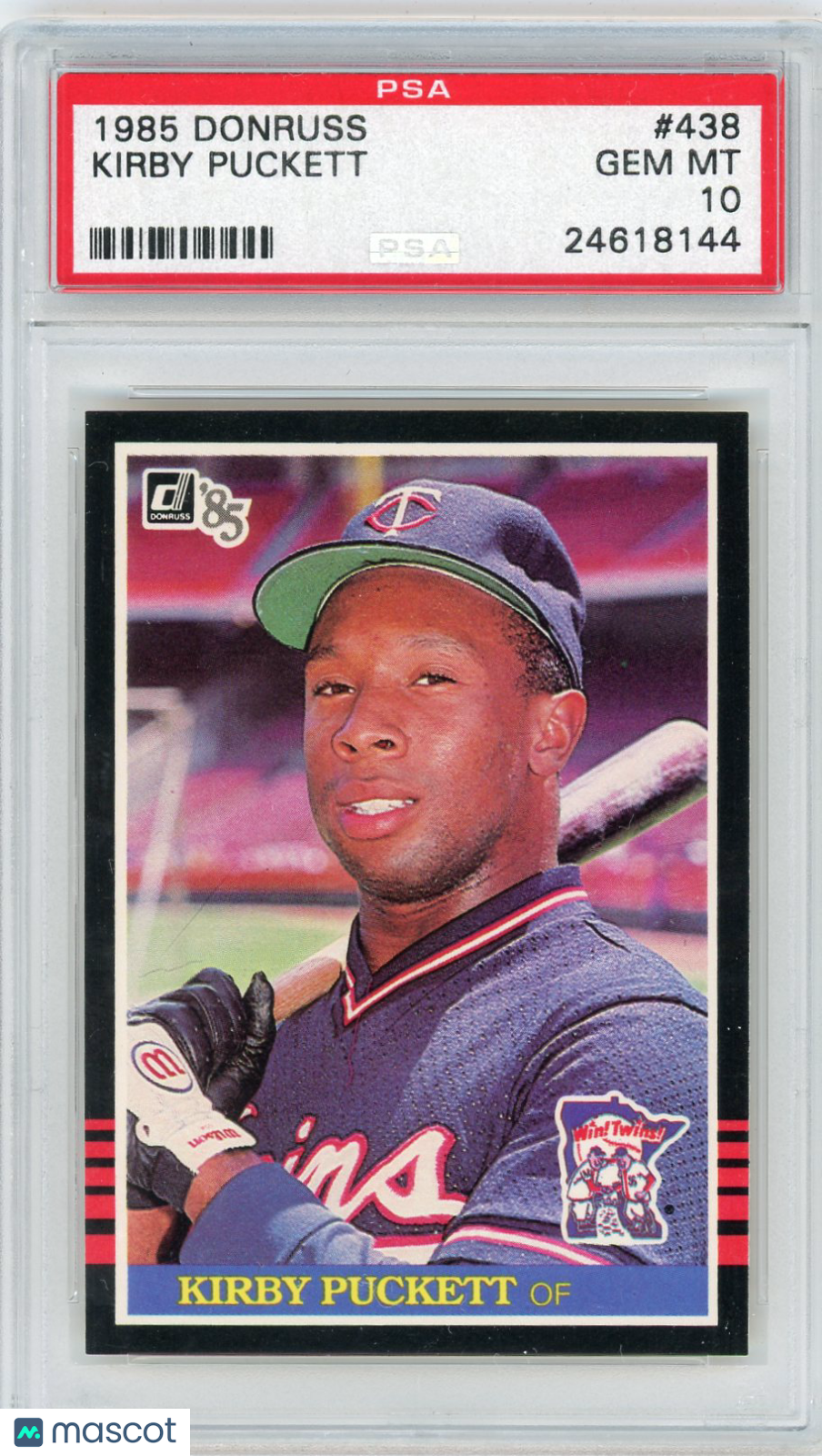 1985 Donruss Kirby Puckett #438 PSA 10