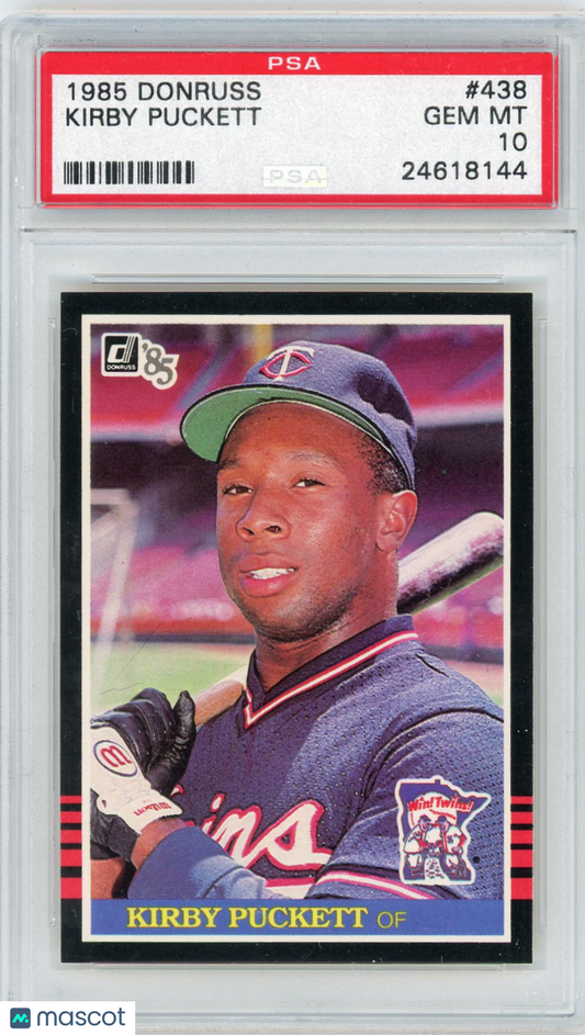 1985 Donruss Kirby Puckett #438 PSA 10