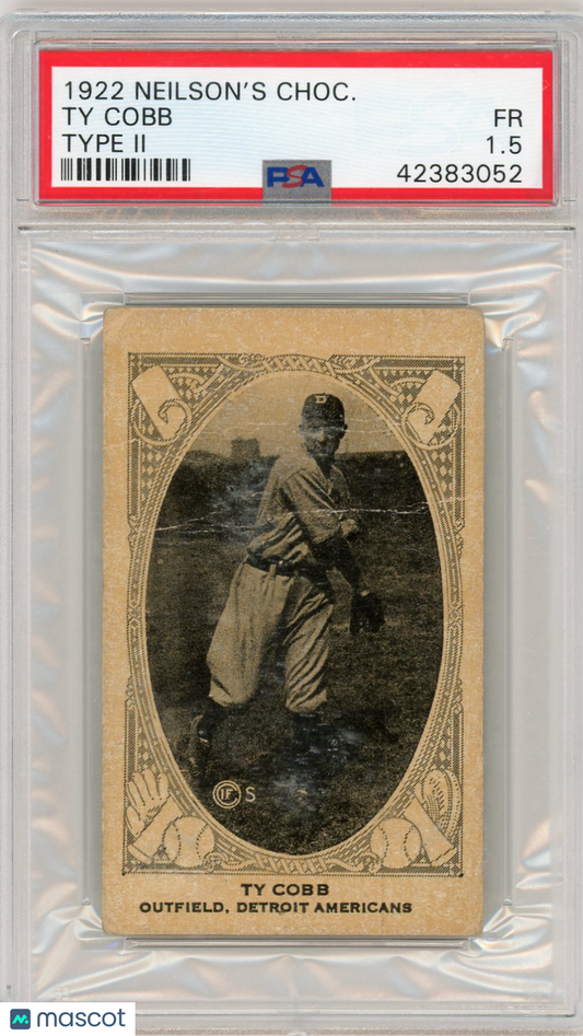1922 Neilson's Chocolate Type I I Ty Cobb II PSA 1.5