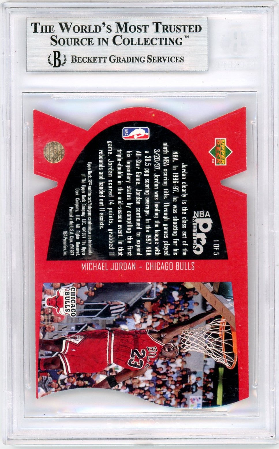 1997 SPx ProMotion Michael Jordan #1 BGS 8.5