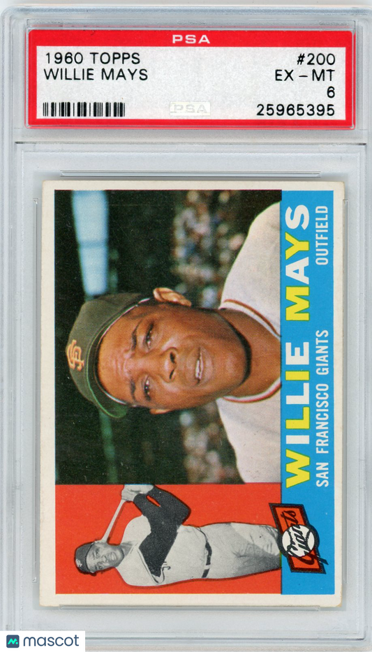 1960 Topps Willie Mays #200 PSA 6
