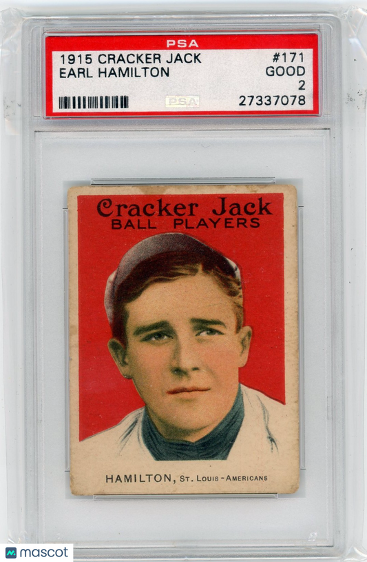 1915 Cracker Jack Earl Hamilton #171 PSA 2