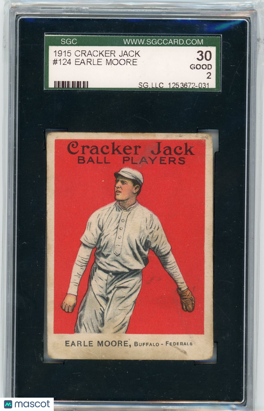 1915 Cracker Jack Earle Moore #124 SGC 2