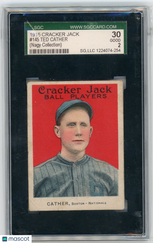 1915 Cracker Jack Ted Cather #145 SGC 2